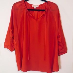 SOLD Michael Kors Orange Dressy Blouse